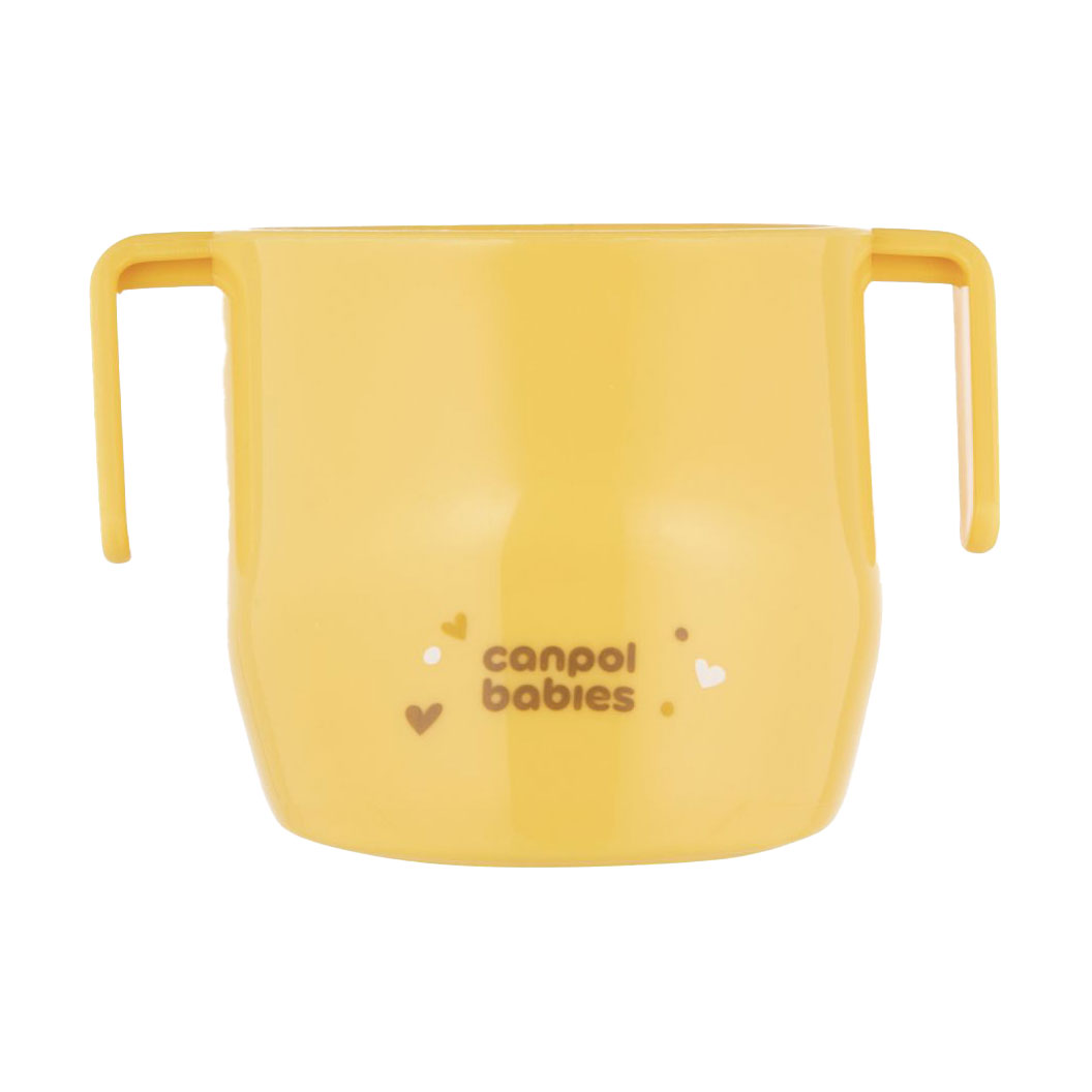 Кружка для навчання самостійного пиття Canpol Babies Training Cup жовта, від 1 року, 180 мл (74/060_yel)